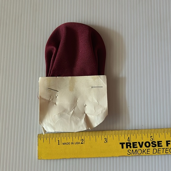 Vintage Burgundy Pocket Handkerchief Square Insert - Picture 4 of 5